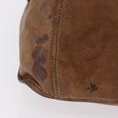 Miu Miu Hand Bag Leather Brown Gold Auth 210317-12