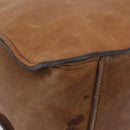 Miu Miu Hand Bag Leather Brown Gold Auth 210317-13