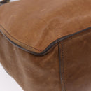 Miu Miu Hand Bag Leather Brown Gold Auth 210317-15
