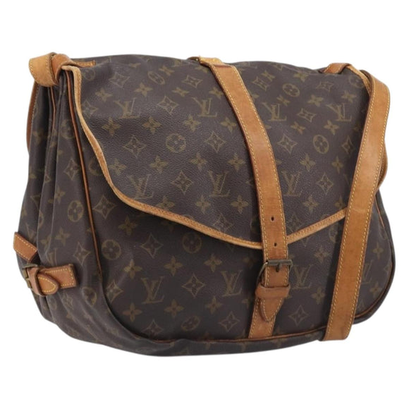 LOUIS VUITTON Monogram Saumur 30 Shoulder Bag M42256 LV Auth 210323