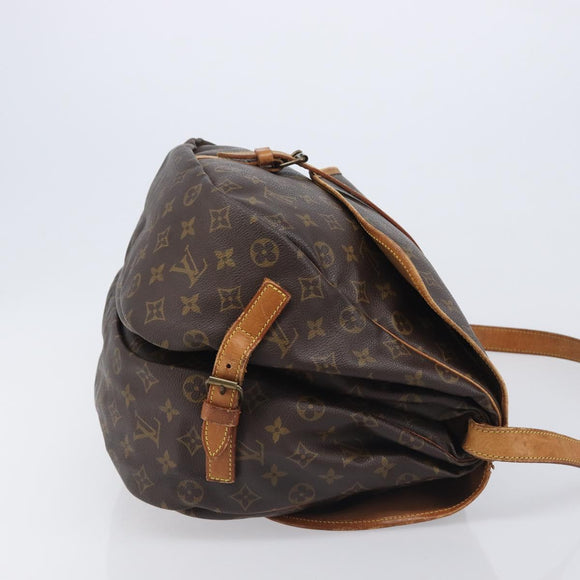 LOUIS VUITTON Monogram Saumur 30 Shoulder Bag M42256 LV Auth 210323