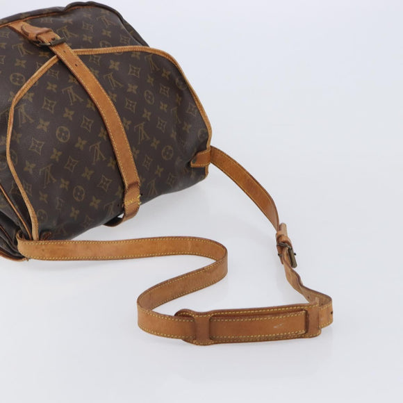 LOUIS VUITTON Monogram Saumur 30 Shoulder Bag M42256 LV Auth 210323