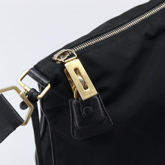 PRADA Shoulder Bag Nylon Black Auth 210324