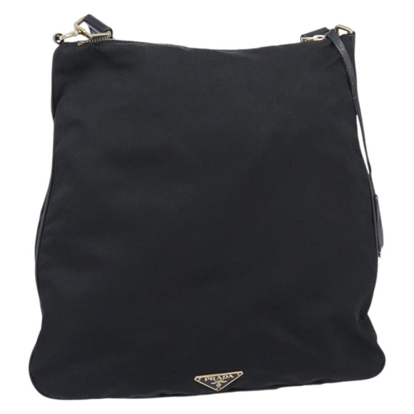 PRADA Shoulder Bag Nylon Black Auth 210324
