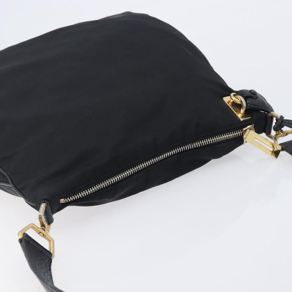PRADA Shoulder Bag Nylon Black Auth 210324
