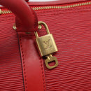 LOUIS VUITTON Epi Keepall 55 Boston Bag Red M42957 LV Auth 210325V-16