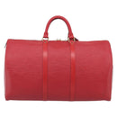 LOUIS VUITTON Epi Keepall 55 Boston Bag Red M42957 LV Auth 210325V-3