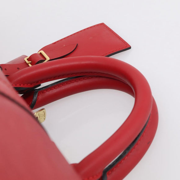 LOUIS VUITTON Epi Keepall 55 Boston Bag Red M42957 LV Auth 210325V