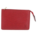 LOUIS VUITTON Epi Poche Toilette 15 Pouch Red LV Auth 210333-2
