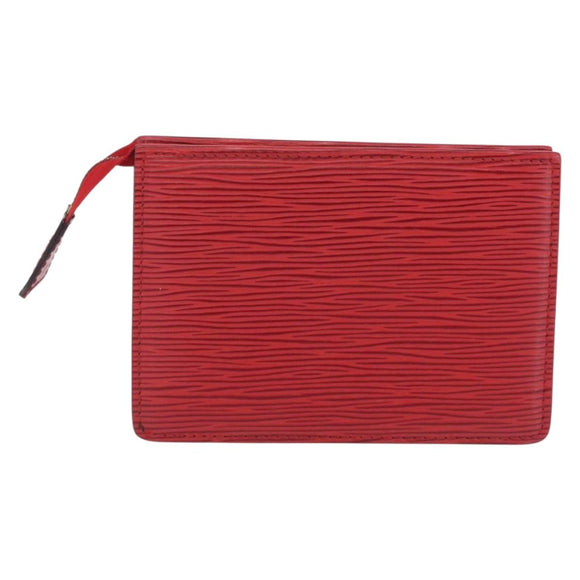 LOUIS VUITTON Epi Poche Toilette 15 Pouch Red LV Auth 210333