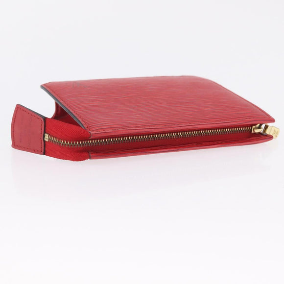 LOUIS VUITTON Epi Poche Toilette 15 Pouch Red LV Auth 210333