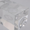 LOUIS VUITTON Candle Stand Glass Clear LV Auth 210339M-10