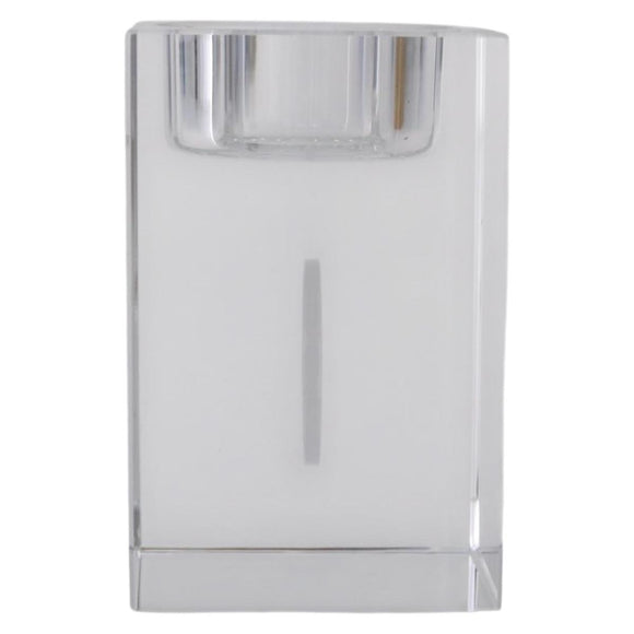 LOUIS VUITTON Candle Stand Glass Clear LV Auth 210339M