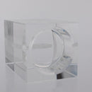 LOUIS VUITTON Candle Stand Glass Clear LV Auth 210339M-6
