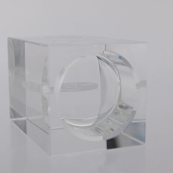 LOUIS VUITTON Candle Stand Glass Clear LV Auth 210339M