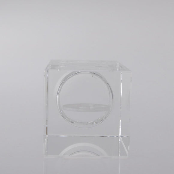 LOUIS VUITTON Candle Stand Glass Clear LV Auth 210339M