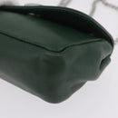Vivienne Westwood Chain Shoulder Bag Leather Green Silver Auth 210344A-12