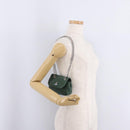Vivienne Westwood Chain Shoulder Bag Leather Green Silver Auth 210344A-23
