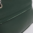 Vivienne Westwood Chain Shoulder Bag Leather Green Silver Auth 210344A-4