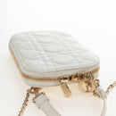Christian Dior Lady Dior Canage Phone Holder Chain Lamb Skin Auth 210345SAM-6