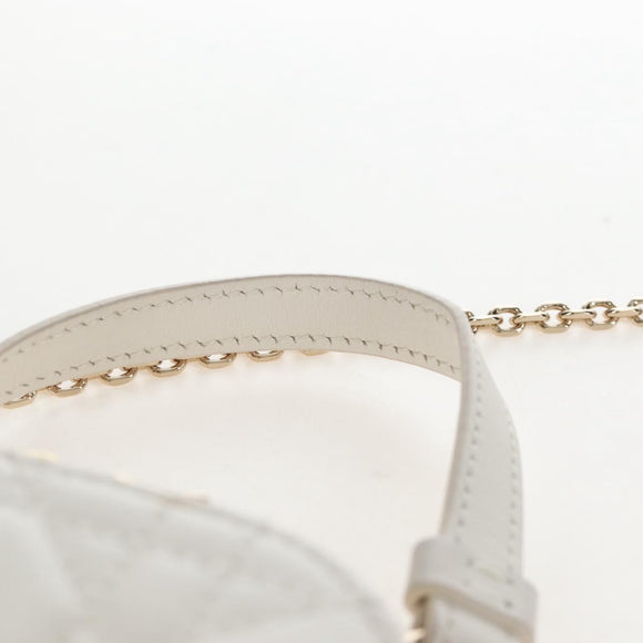 Christian Dior Lady Dior Canage Phone Holder Chain Lamb Skin Auth 210345SAM