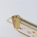 LOUIS VUITTON Monogram Multicolor Pochette Cles Purse White M92655 Auth 210347-13