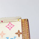 LOUIS VUITTON Monogram Multicolor Pochette Cles Purse White M92655 Auth 210347-14