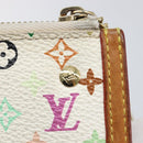 LOUIS VUITTON Monogram Multicolor Pochette Cles Purse White M92655 Auth 210347-15