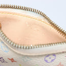 LOUIS VUITTON Monogram Multicolor Pochette Cles Purse White M92655 Auth 210347-16