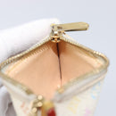 LOUIS VUITTON Monogram Multicolor Pochette Cles Purse White M92655 Auth 210347-18