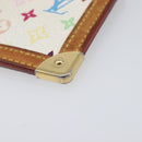 LOUIS VUITTON Monogram Multicolor Pochette Cles Purse White M92655 Auth 210347-8