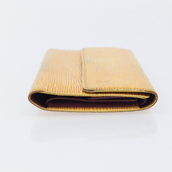 LOUIS VUITTON Epi Monogram Wallet 4 Set Yellow Black LV Auth 210348