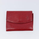 LOUIS VUITTON Epi Monogram Wallet 4 Set Green Red LV Auth 210349-19