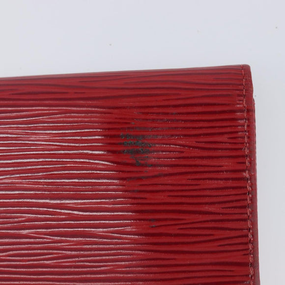 LOUIS VUITTON Epi Monogram Wallet 4 Set Green Red LV Auth 210349