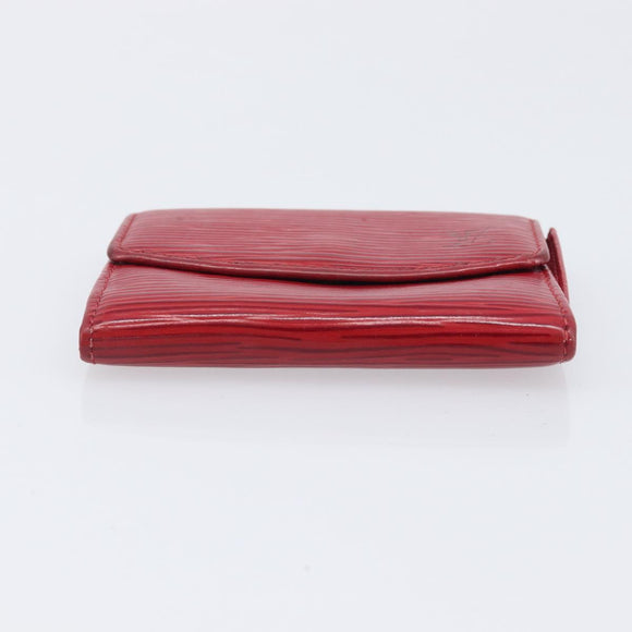LOUIS VUITTON Epi Monogram Wallet 4 Set Green Red LV Auth 210349