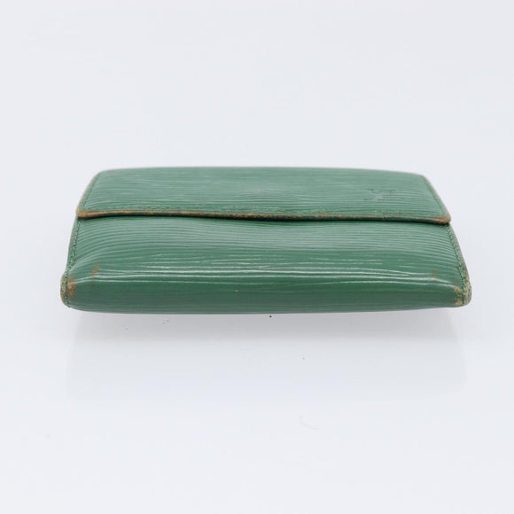 LOUIS VUITTON Epi Monogram Wallet 4 Set Green Red LV Auth 210349