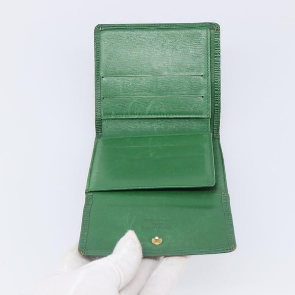 LOUIS VUITTON Epi Monogram Wallet 4 Set Green Red LV Auth 210349