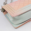 CHANEL Matelasse Boy Chanel Chain Shoulder Bag Caviar Skin Pink Auth 210356SAM-14