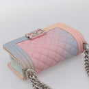 CHANEL Matelasse Boy Chanel Chain Shoulder Bag Caviar Skin Pink Auth 210356SAM-6