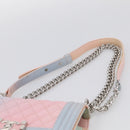 CHANEL Matelasse Boy Chanel Chain Shoulder Bag Caviar Skin Pink Auth 210356SAM-8