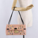 LOUIS VUITTON Sac Triangle Limited Edition PM Bag Leather Pink LV Auth 210370M-27