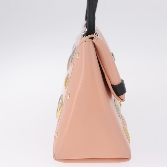 LOUIS VUITTON Sac Triangle Limited Edition PM Bag Leather Pink LV Auth 210370M