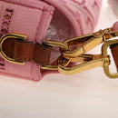 FENDI Zucca Canvas Mamma Baguette Shoulder Bag 2way Pink 8BR600 Auth 210371M-12
