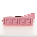 FENDI Zucca Canvas Mamma Baguette Shoulder Bag 2way Pink 8BR600 Auth 210371M-13