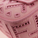 FENDI Zucca Canvas Mamma Baguette Shoulder Bag 2way Pink 8BR600 Auth 210371M-15