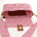 FENDI Zucca Canvas Mamma Baguette Shoulder Bag 2way Pink 8BR600 Auth 210371M-19