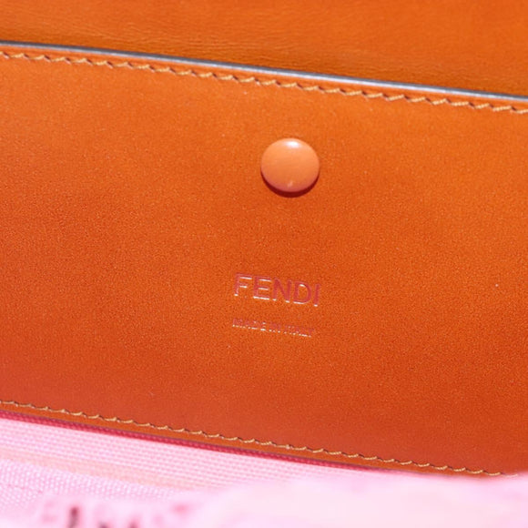 FENDI Zucca Canvas Mamma Baguette Shoulder Bag 2way Pink 8BR600 Auth 210371M