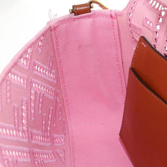 FENDI Zucca Canvas Mamma Baguette Shoulder Bag 2way Pink 8BR600 Auth 210371M