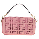 FENDI Zucca Canvas Mamma Baguette Shoulder Bag 2way Pink 8BR600 Auth 210371M-3