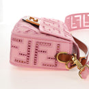 FENDI Zucca Canvas Mamma Baguette Shoulder Bag 2way Pink 8BR600 Auth 210371M-6
